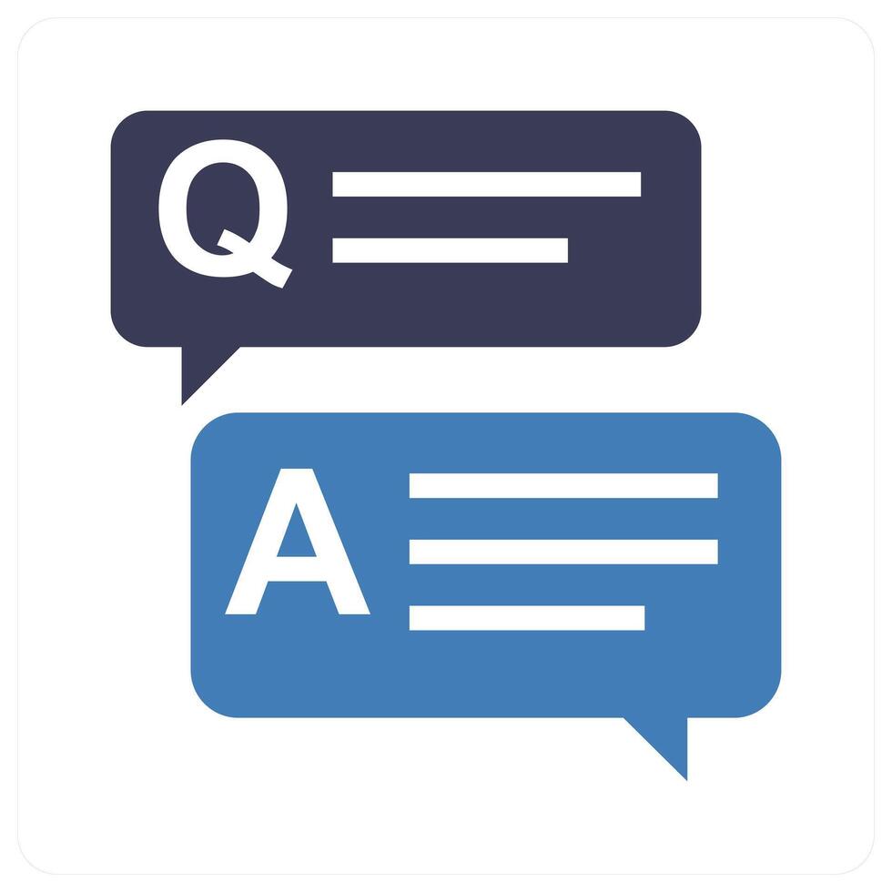 Question Answer concept in blue color vector