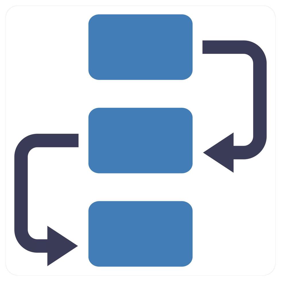 Process icon concept in blue color vector