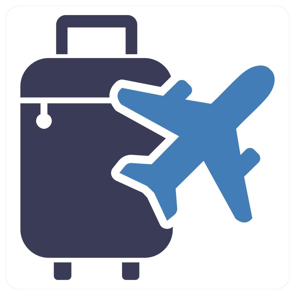 Ready To Travel icon concept in blue color vector
