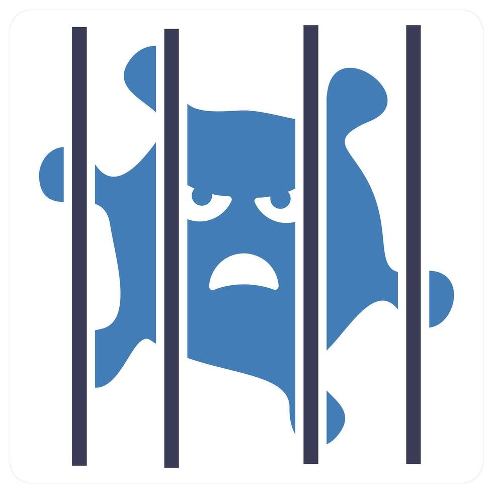 Quarantine icon concept in blue color vector
