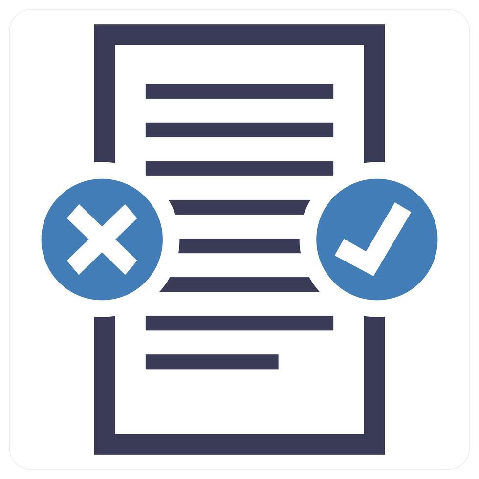 Proofreading icon concept in blue color vector