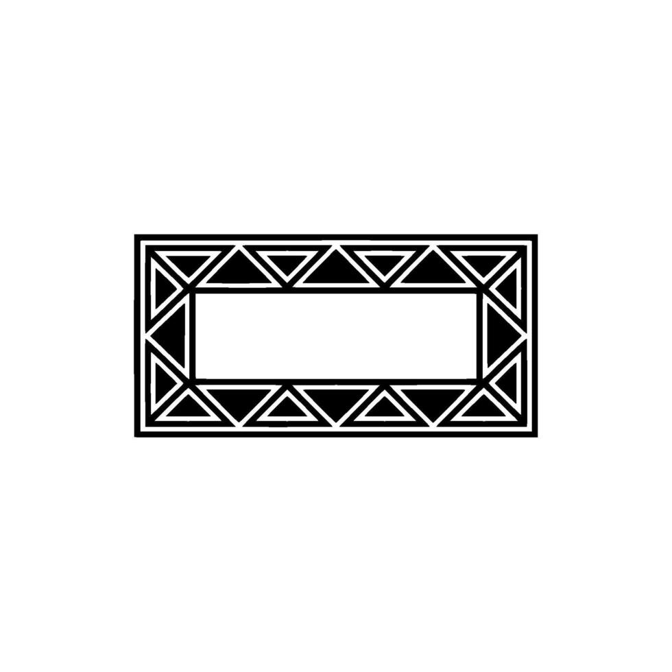 Minimalist Geometric Frame With Triangle Pattern vector