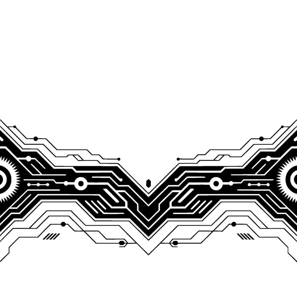 Circuit Board Abstract Geometric Tech Background vector