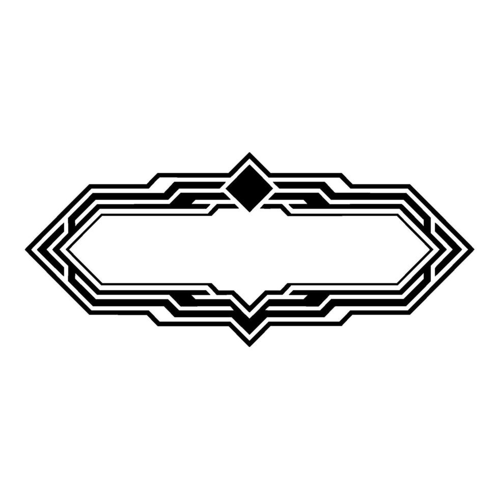 Decoinspired Geometric Frame Blank Label Element vector
