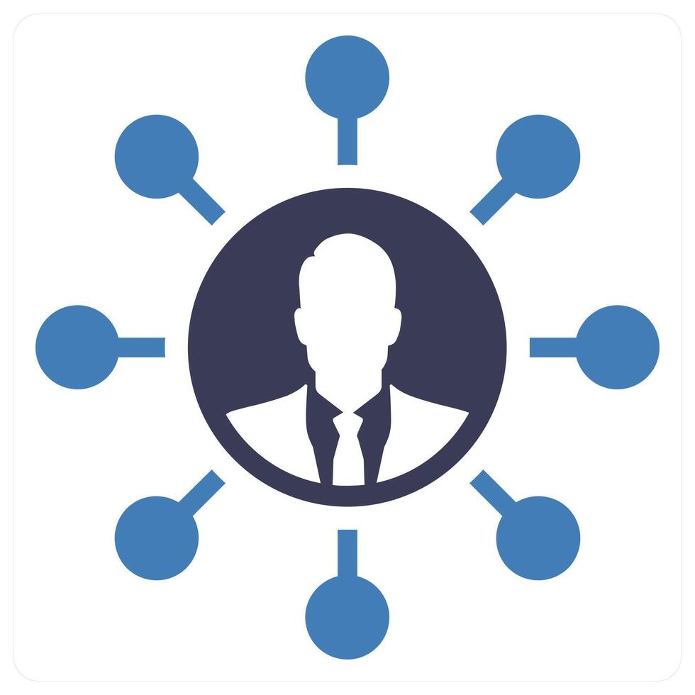 Resource Allocation icon concept in blue color vector
