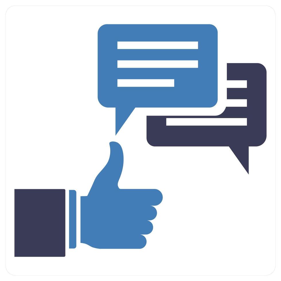 Reviews icon in blue color vector