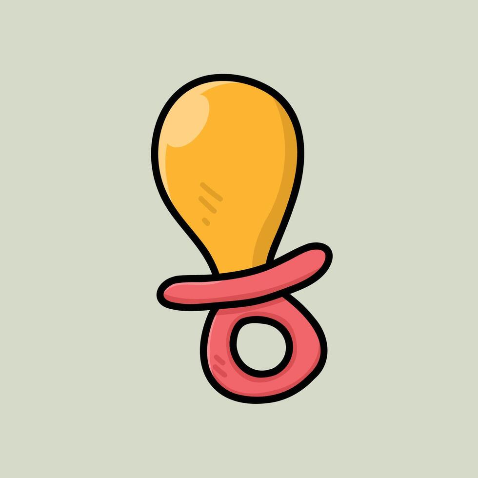 Cartoon Pacifier A Cute Soother for Babies vector