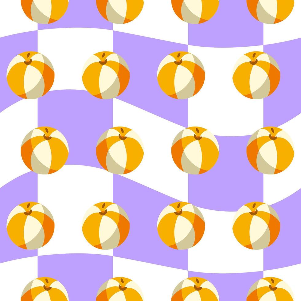 Seamless Beach Ball Summer Pattern vector