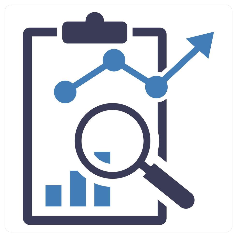 SEO Report icon concept in blue color vector