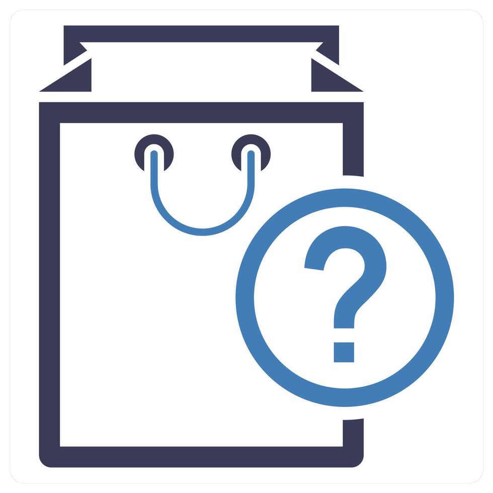 Shopping Queries icon concept in blue color vector