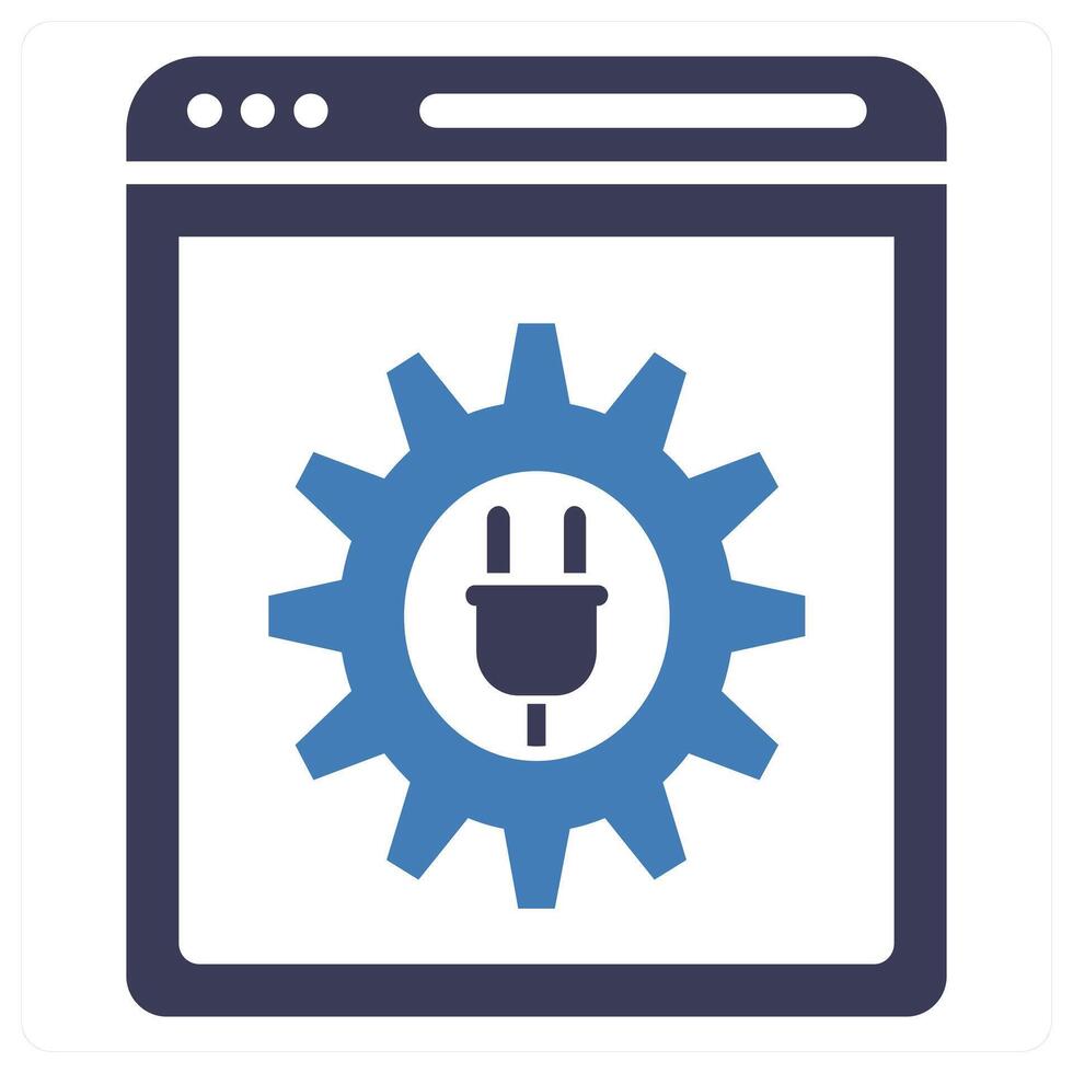 Socket icon concept in blue color vector