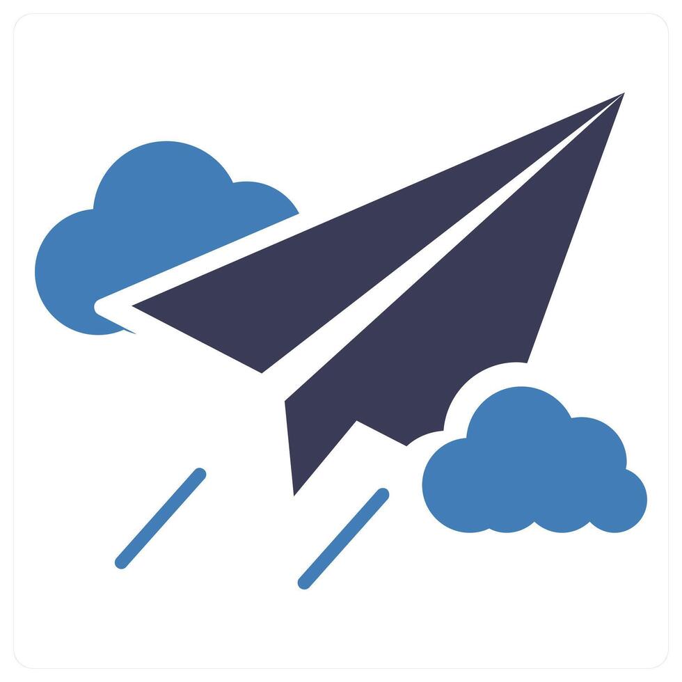 Sent icon concept in blue color vector