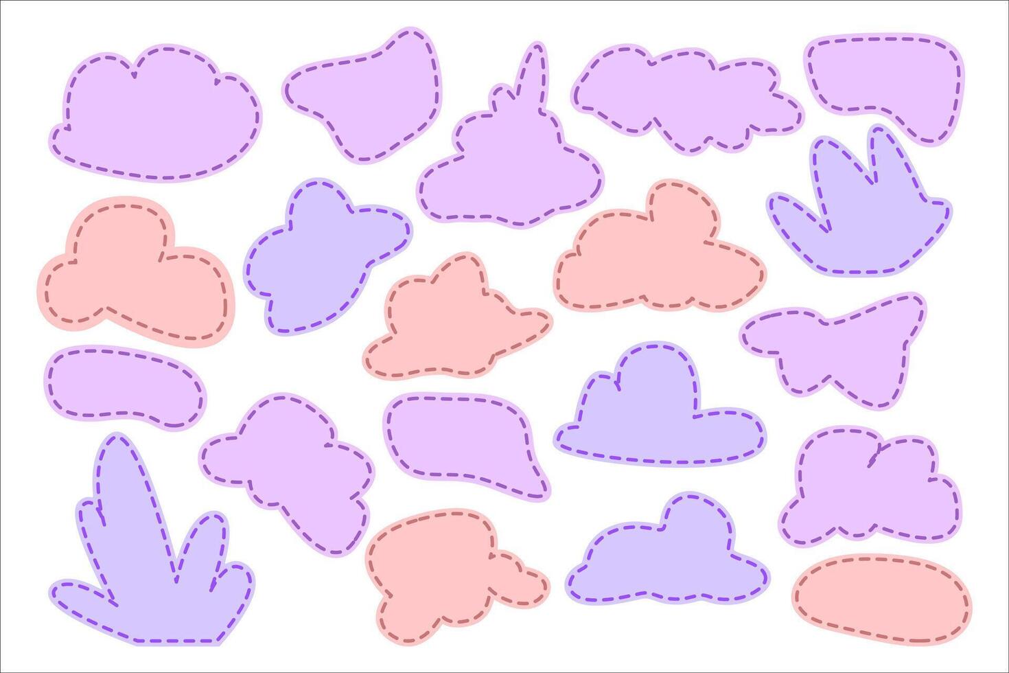 Cartoon Copy Space Shapes Set vector