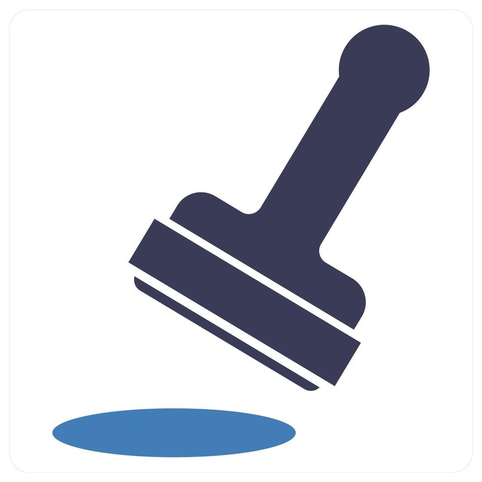 Stamp icon concept in blue color vector