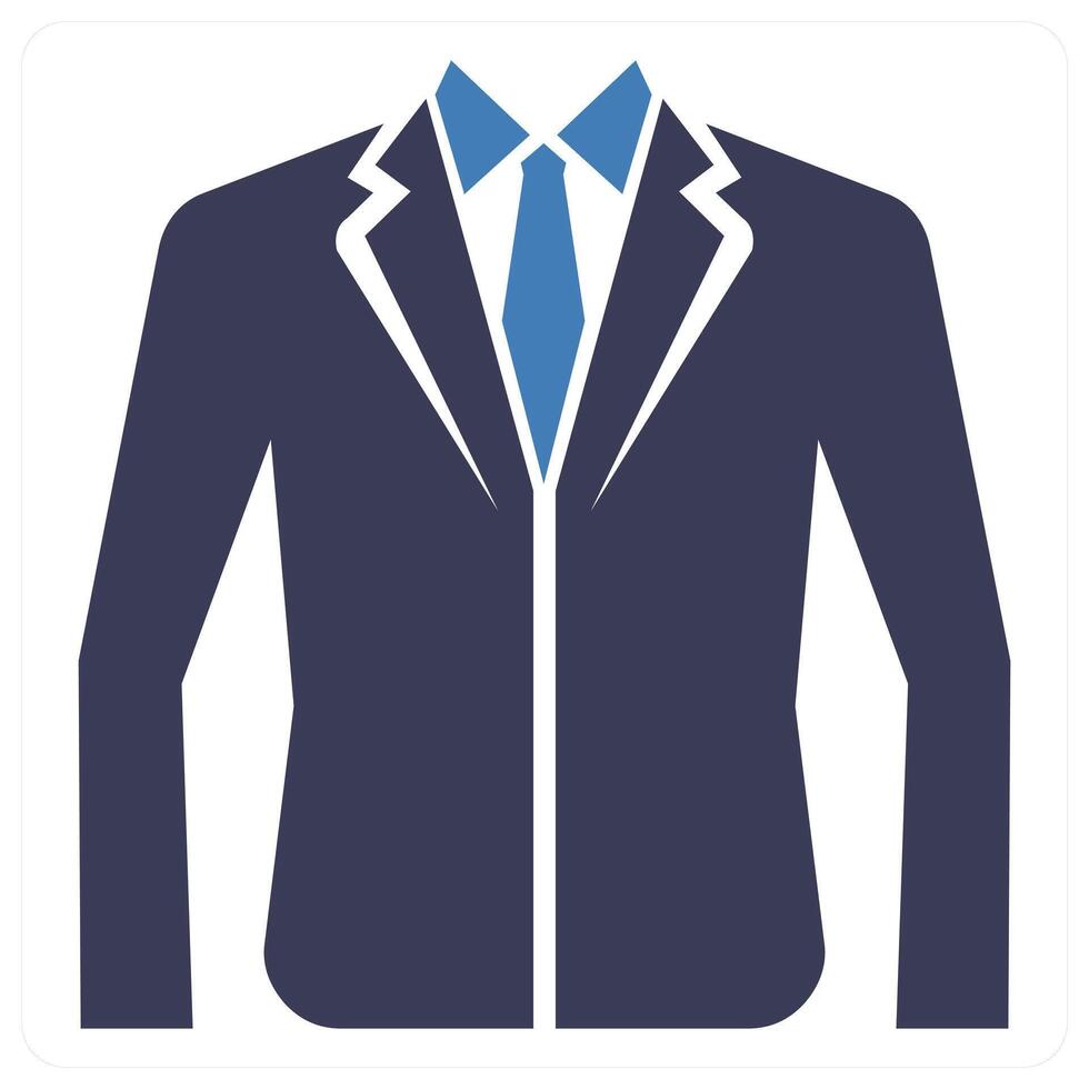 Suit icon concept in blue color vector
