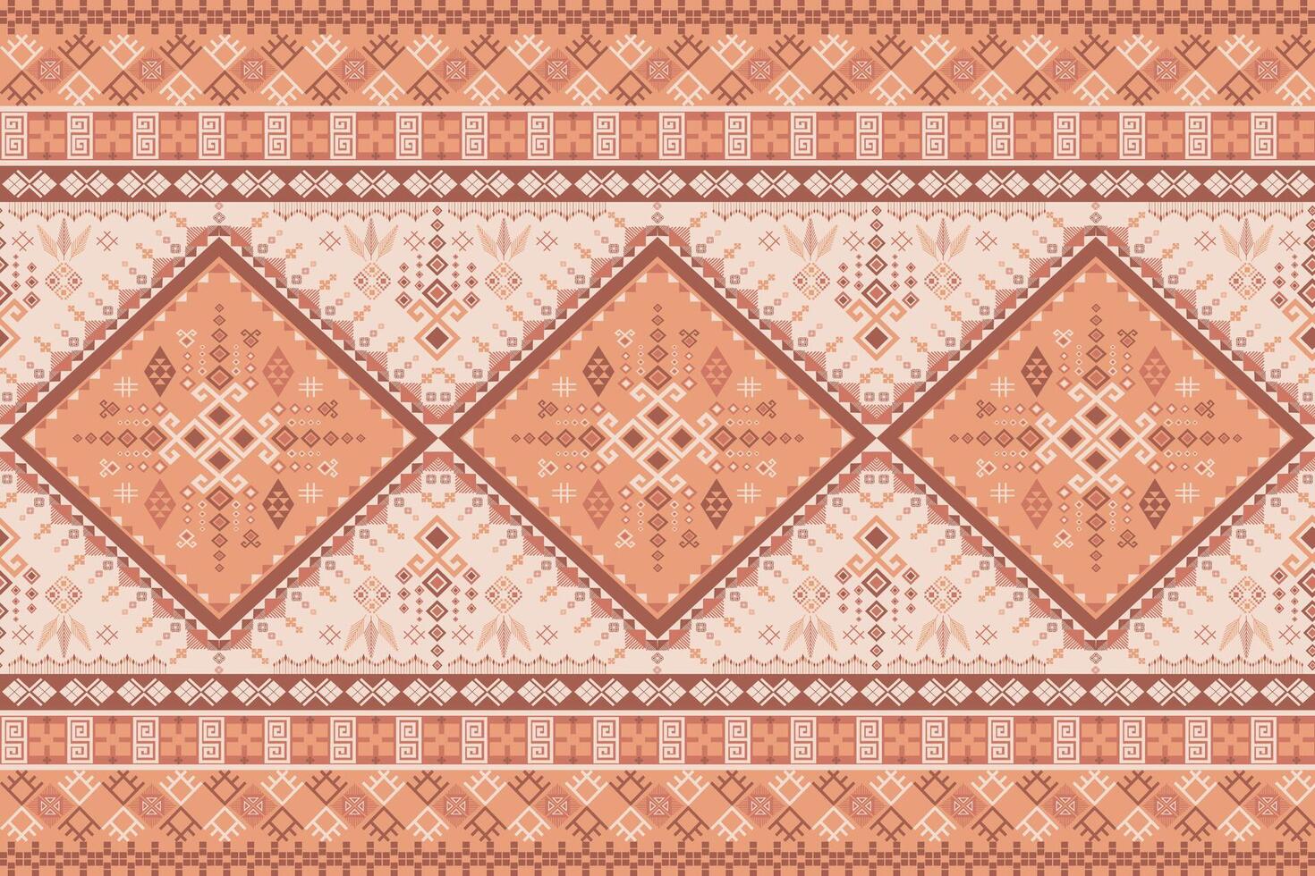 orange geometric pattern in native style vector