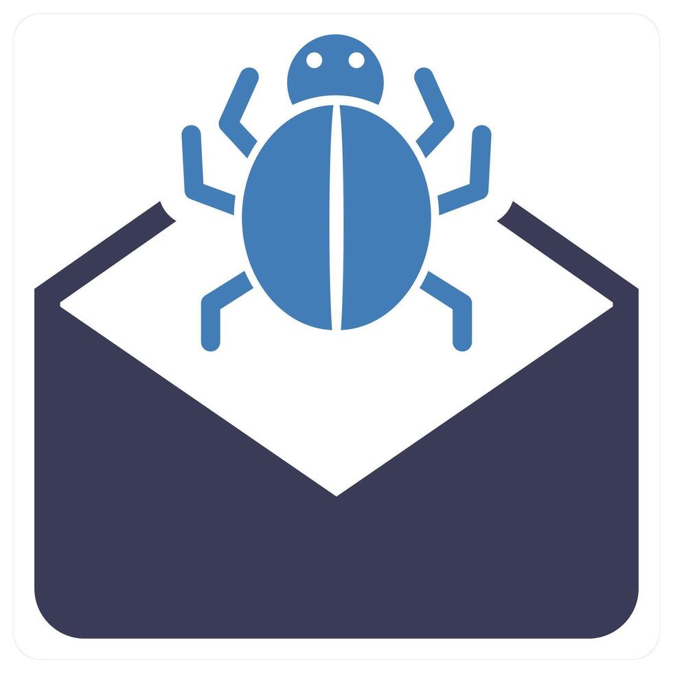 Spam icon concept in blue color vector