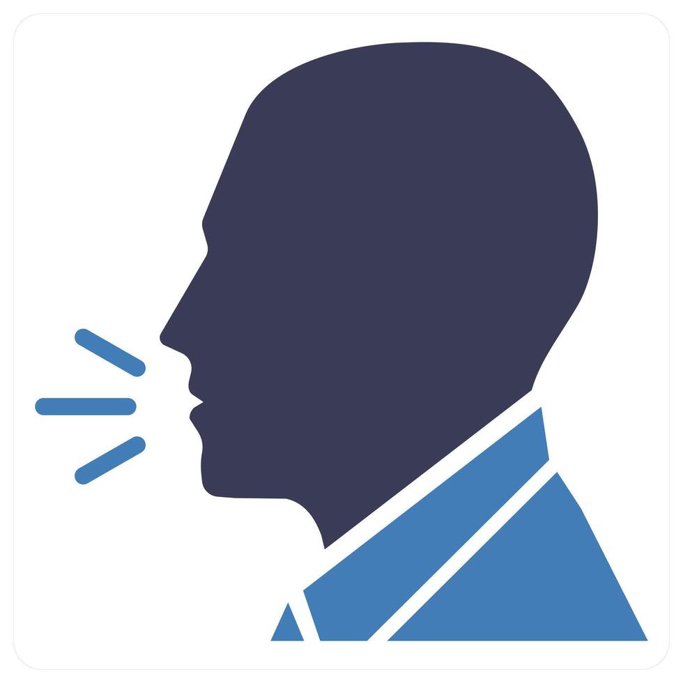 Speech Therapy icon concept in blue color vector