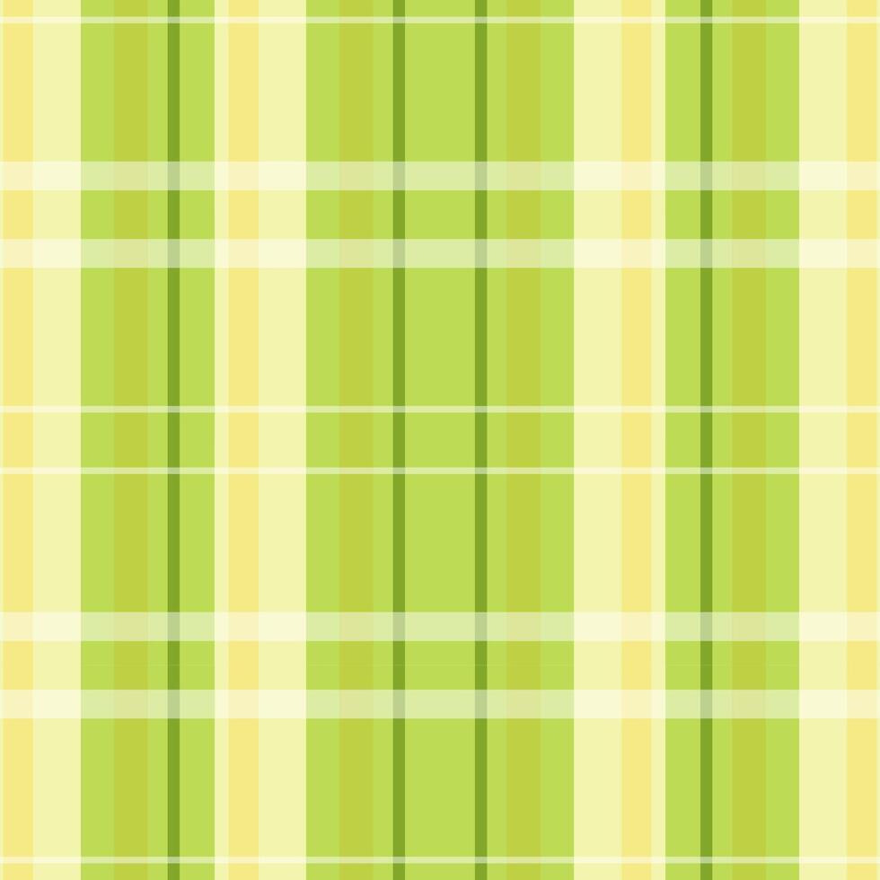 Green Gingham Checkered Pattern. Textile design of textured plaid. Checkered fabric pattern swatch for print, tartan, gift wrap, textiles, checkered background for tablecloth. Stripes crossed. vector