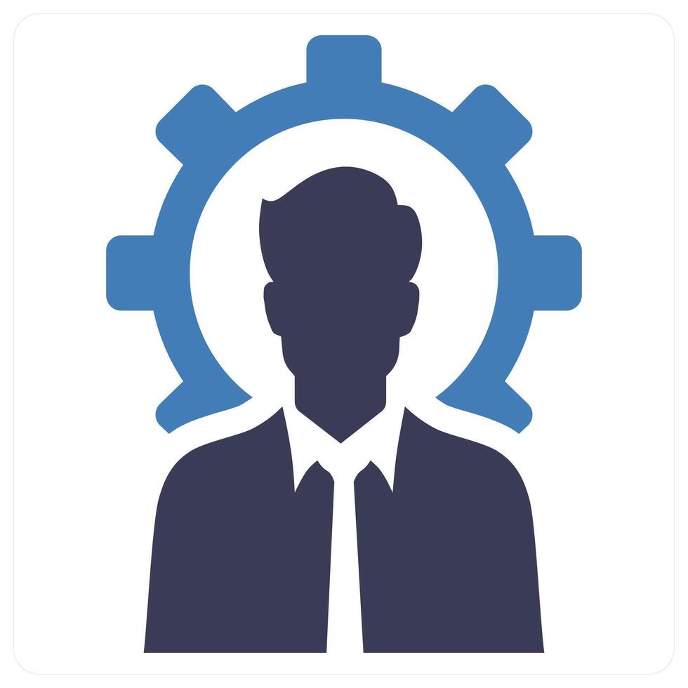 Technical Expert icon concept in blue color vector