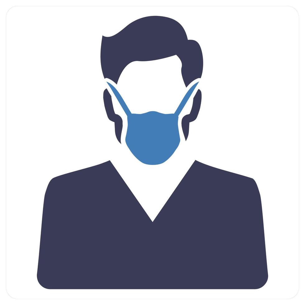 Surgeon icon concept in blue color vector