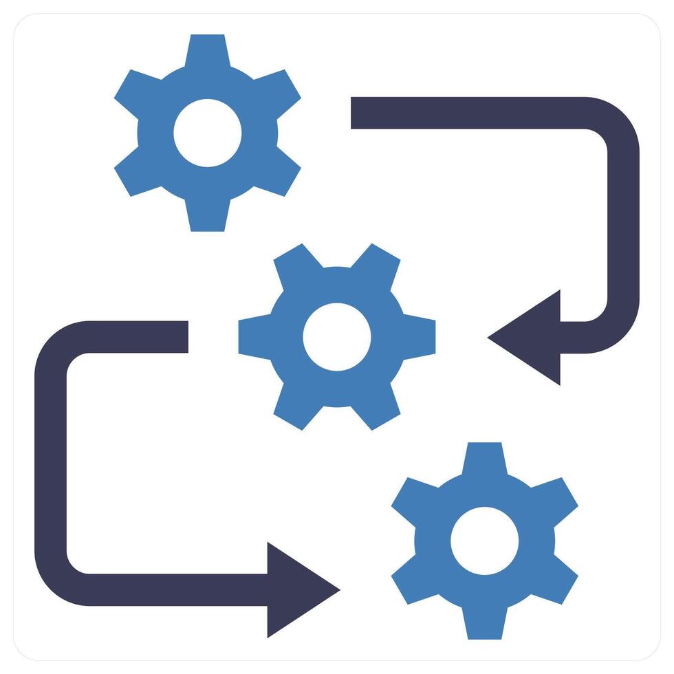 System Rectification icon concept in blue color vector