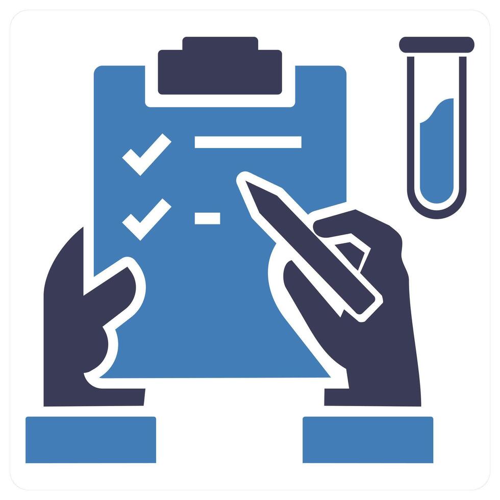 Tests icon concept in blue color vector