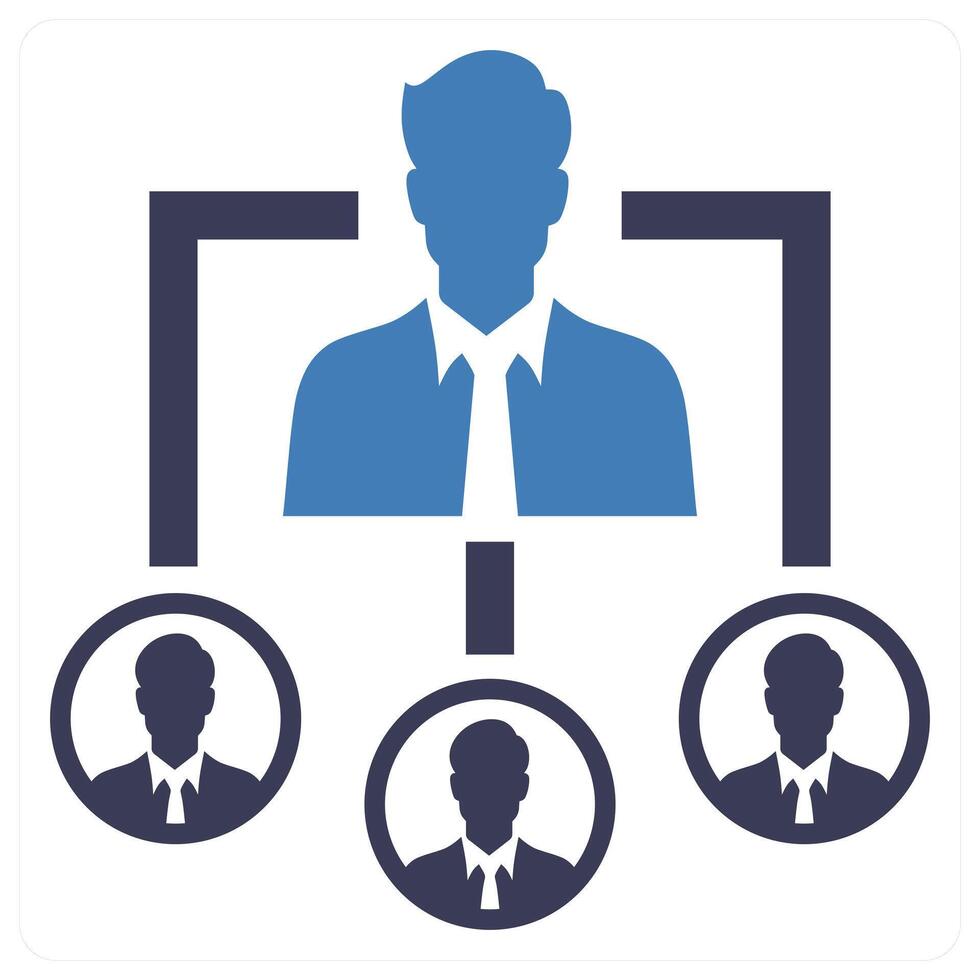 Team Leader icon in blue color vector