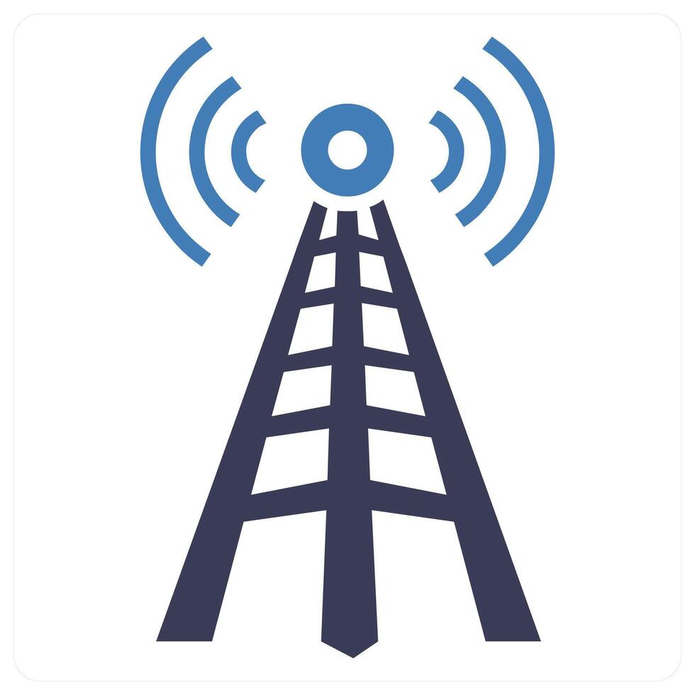 Telecast icon concept in blue color vector