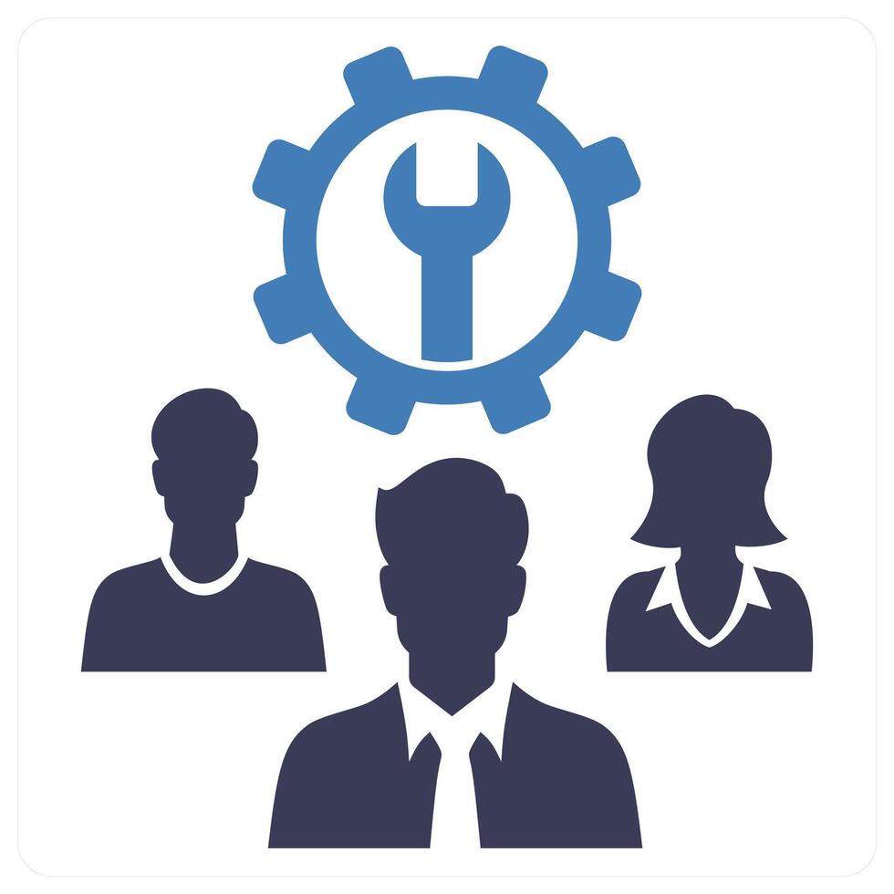 Team Skill icon concept in blue color vector