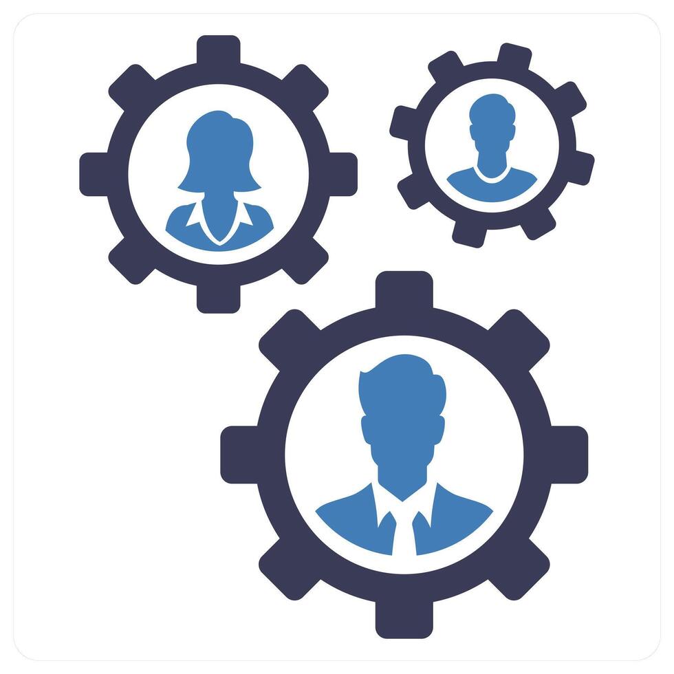 Team icon in blue color vector