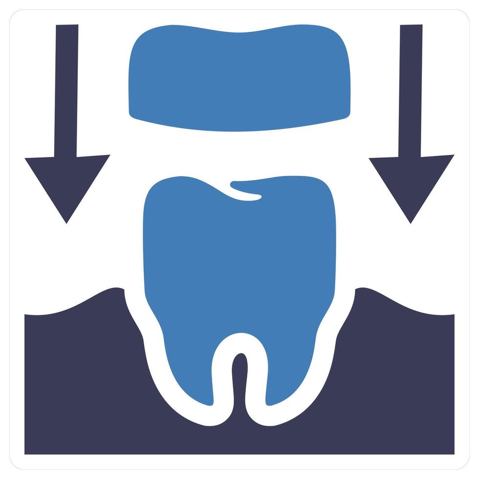 Tooth Capping icon concept in blue color vector