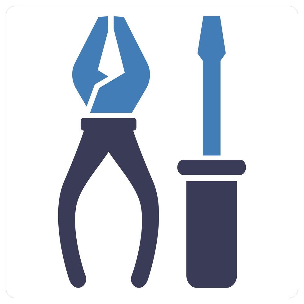 Tools icon in blue color vector