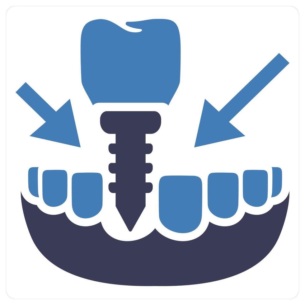Tooth Transplantation icon concept in blue color vector