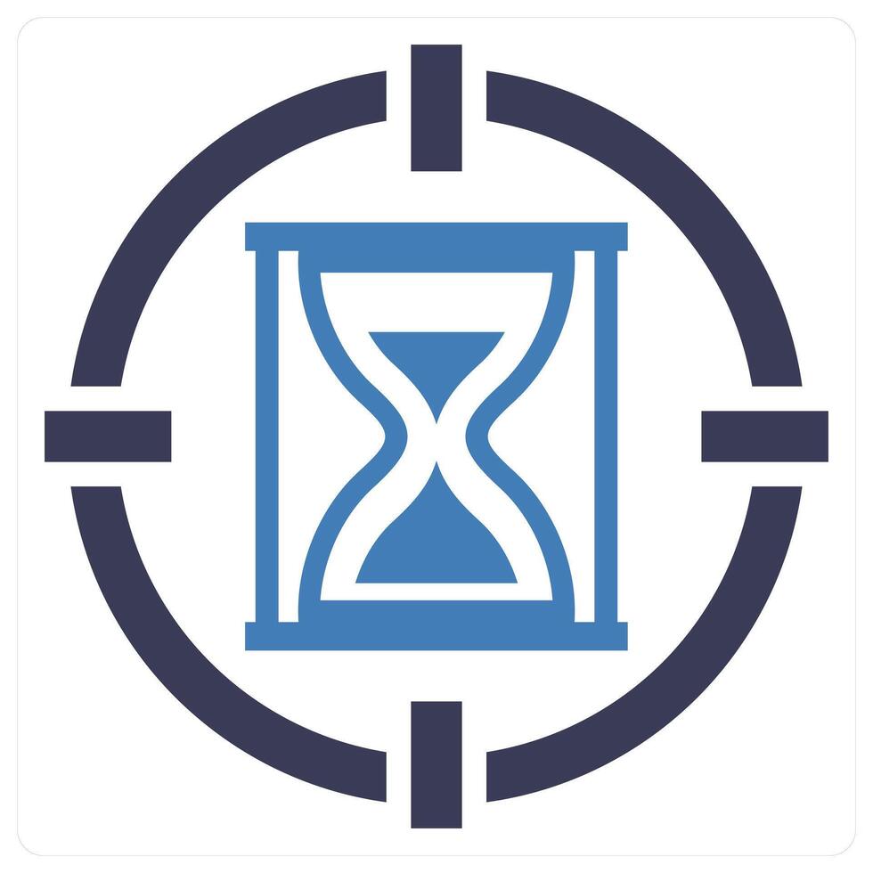Time Limit icon concept in blue color vector