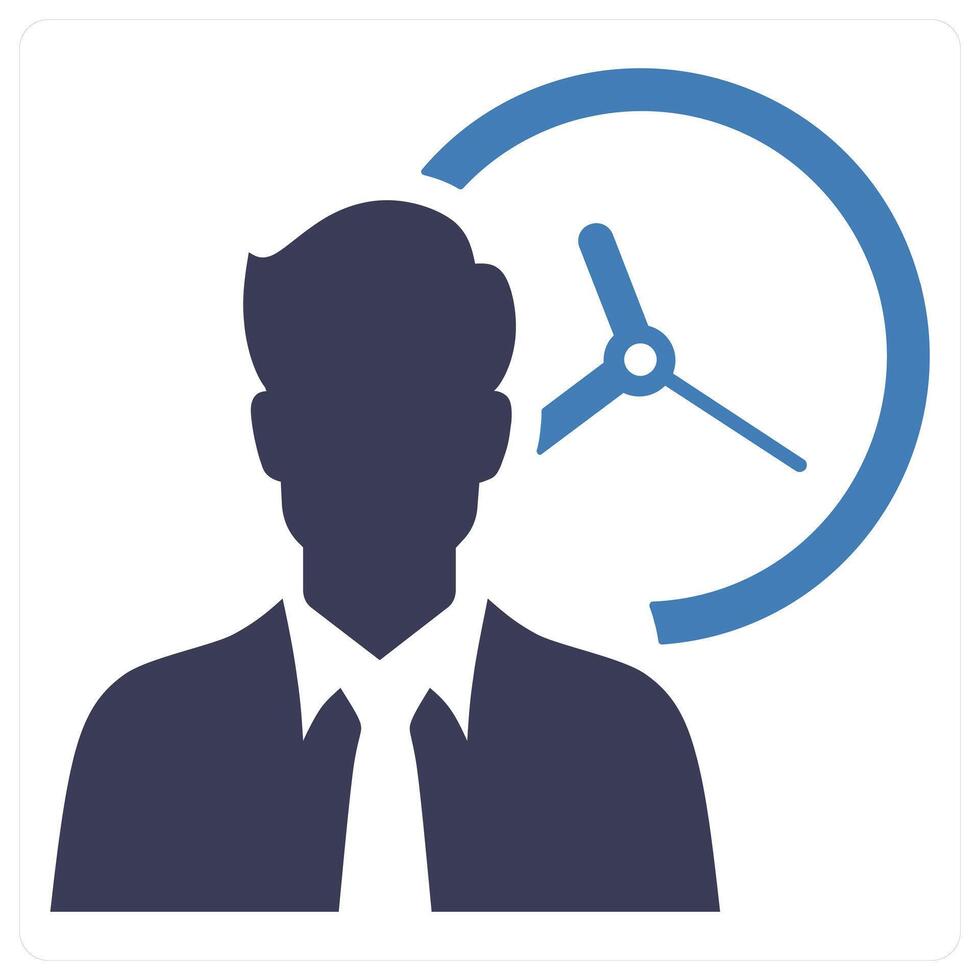 Time Keeper icon concept in blue color vector