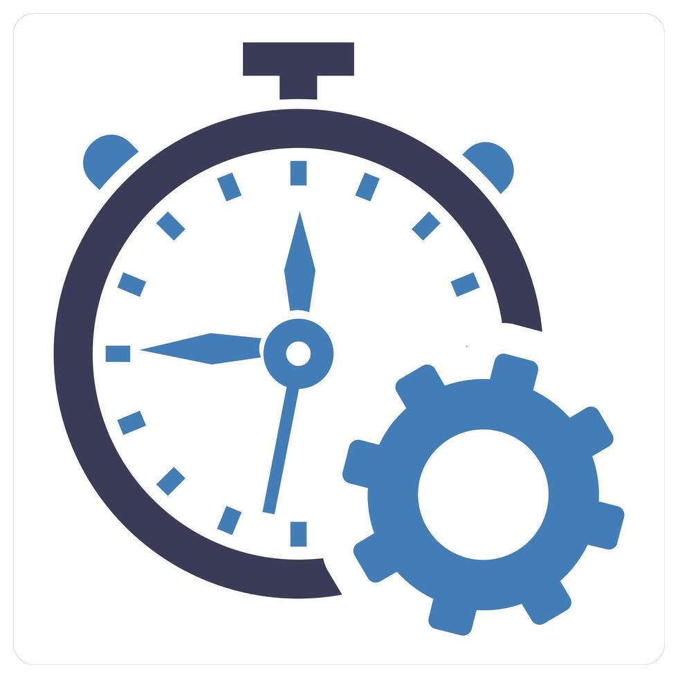 Time Management and optimization in blue color vector