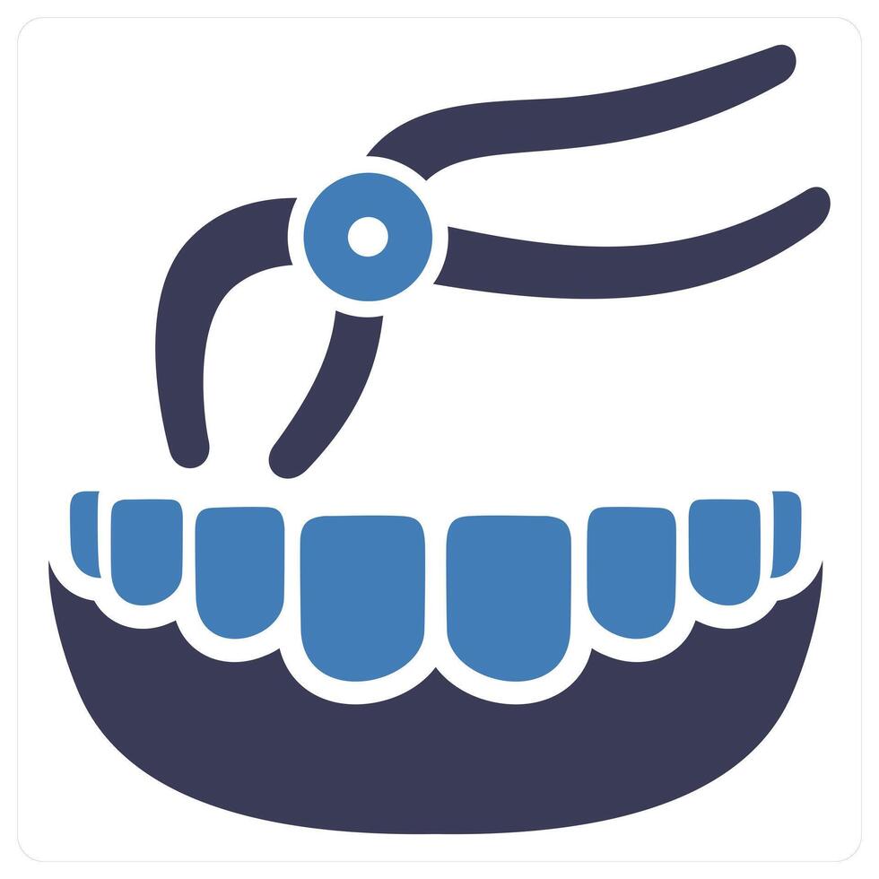 Tooth Removal in blue color vector