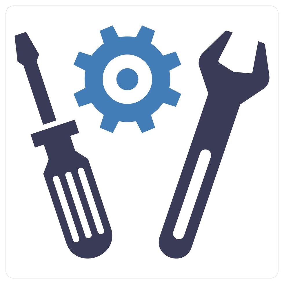 Tools icon concept in blue color vector