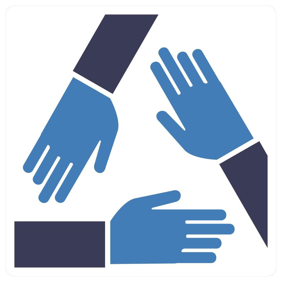 Unity icon concept in blue color vector