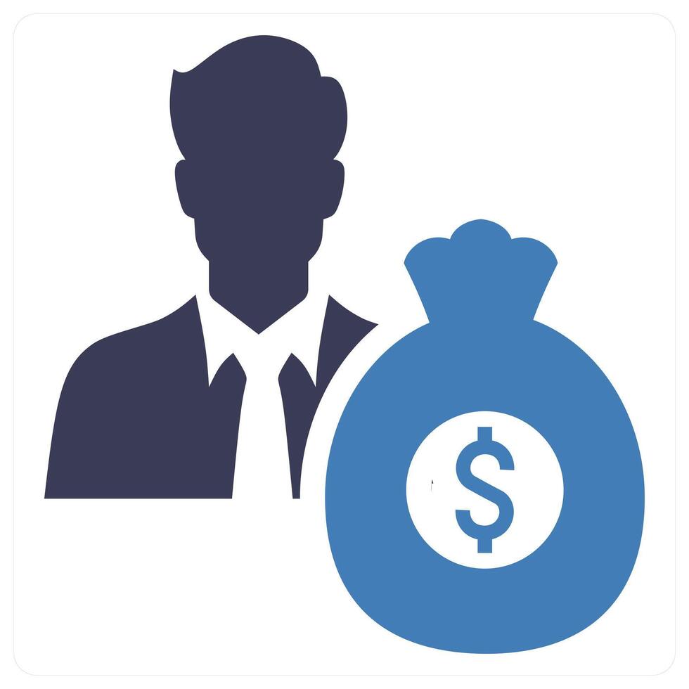 Venture Capitalist icon concept in blue color vector