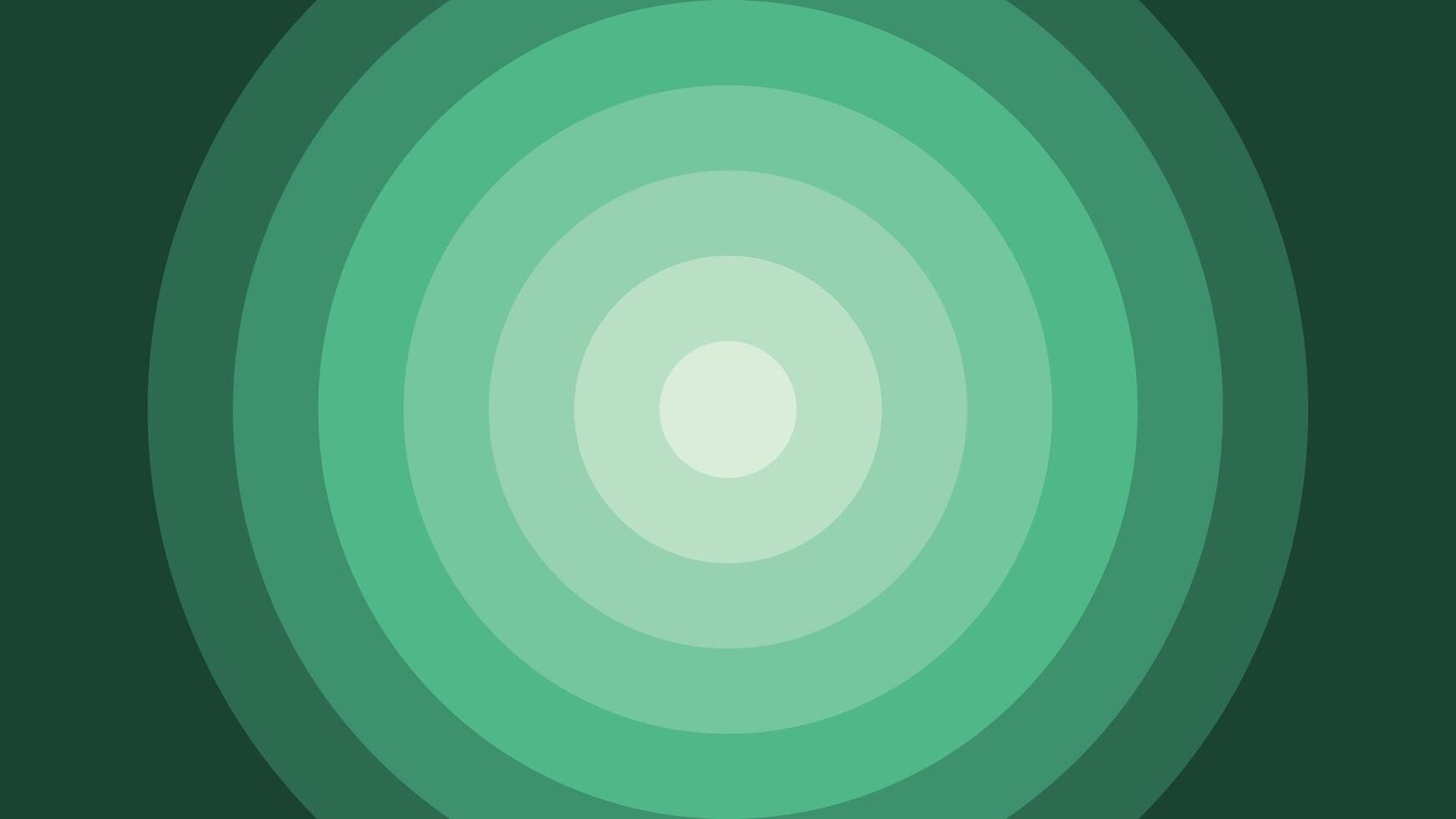 Concentric Circles of Gradient Green Tones Radiating from a Central Point vector