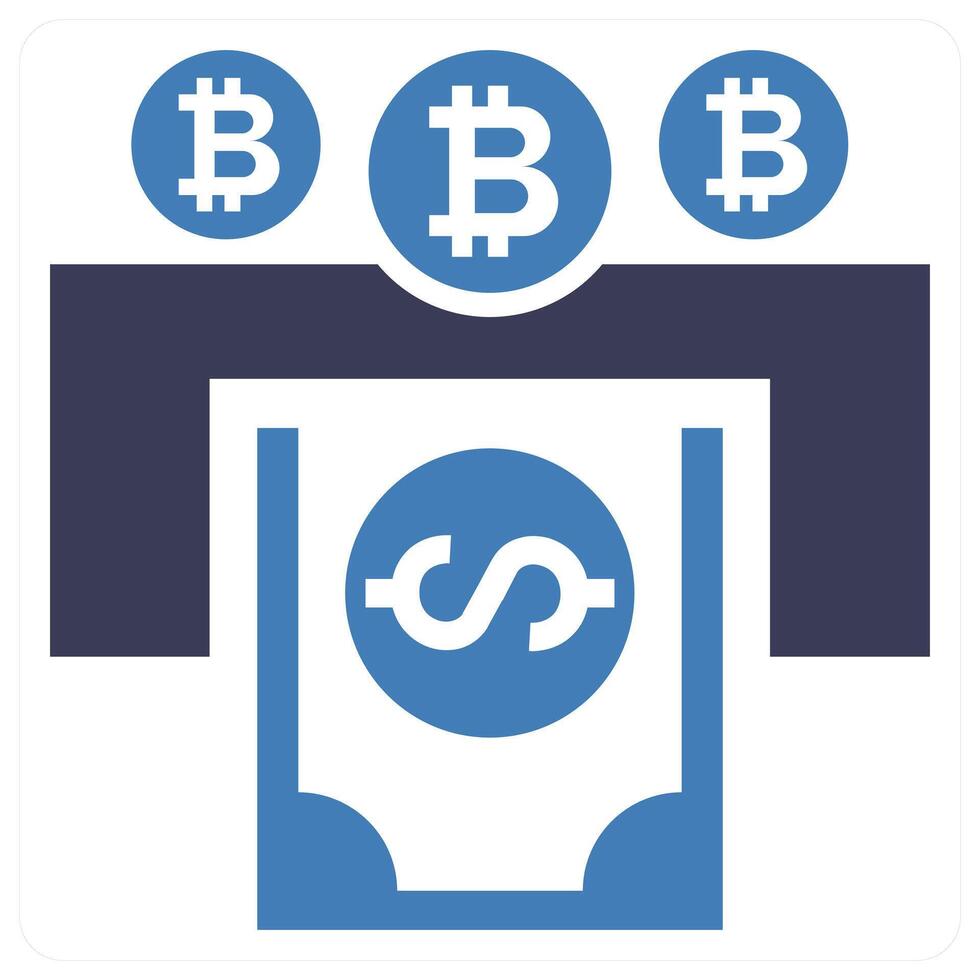 Withdraw icon concept in blue color vector