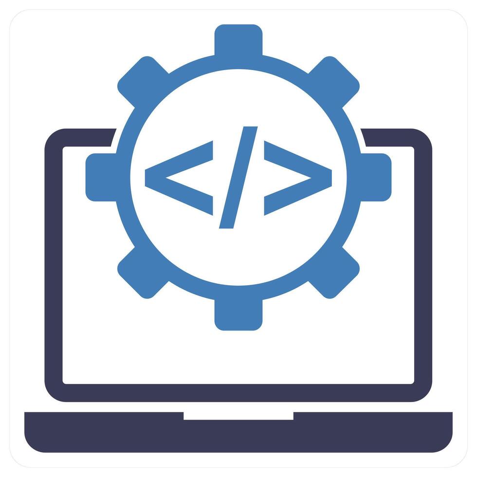 Website Development icon in blue color vector