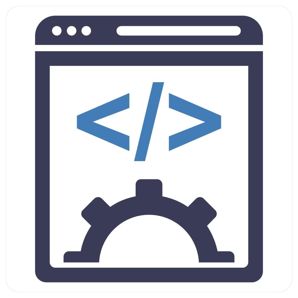 Website Development icon concept in blue color vector