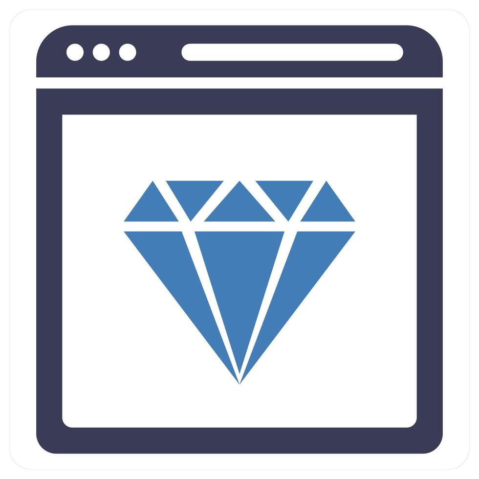 Website Ranking icon concept in blue color vector
