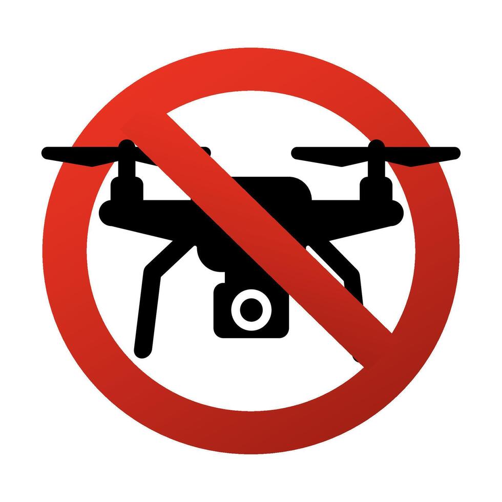 No Drone Zone icon. Drones prohibited. illustration vector