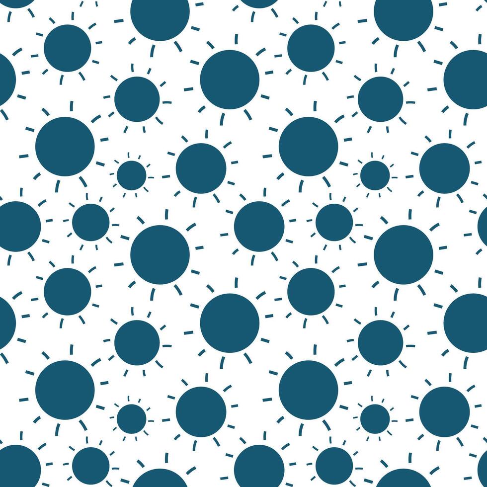 Seamless pattern featuring circles and rays vector