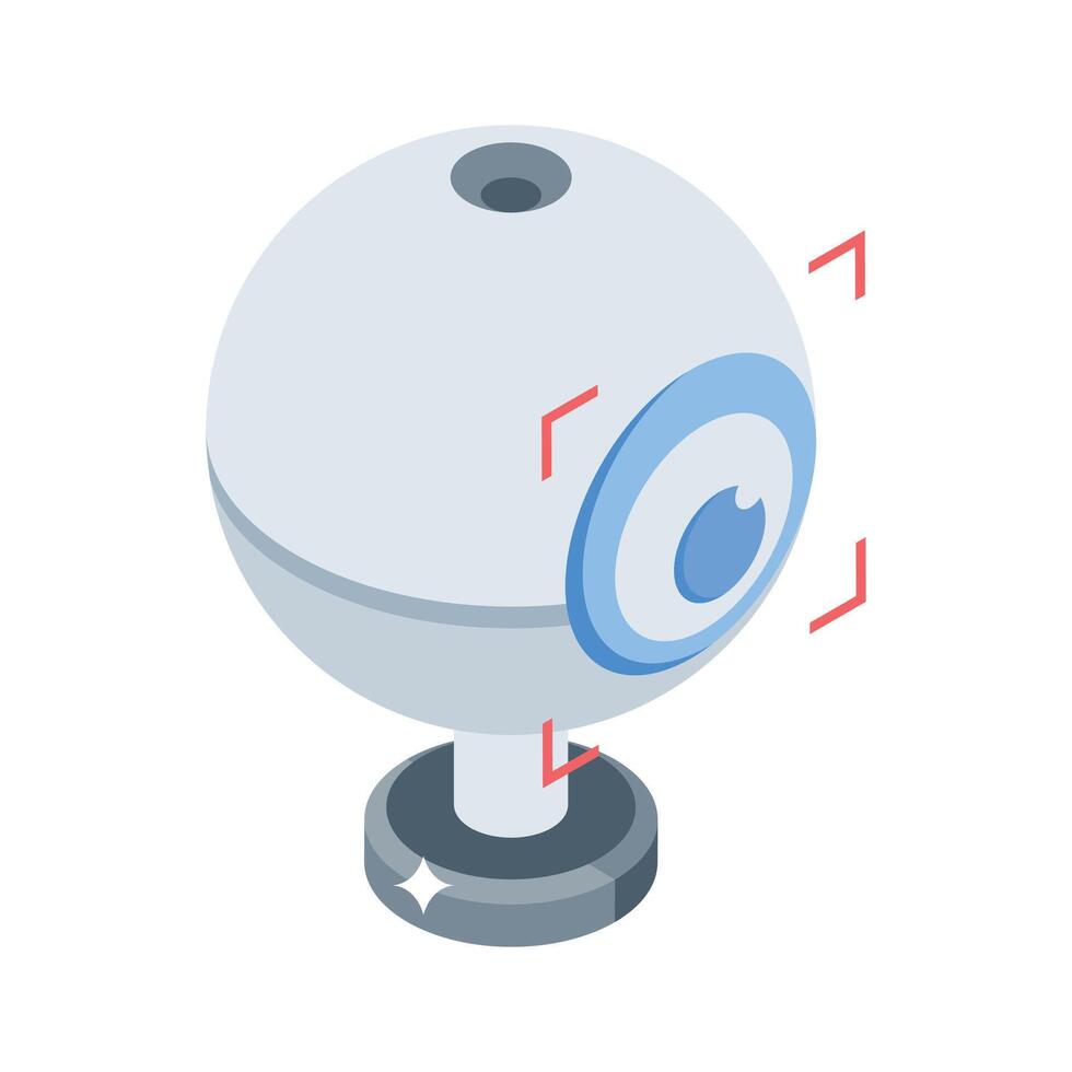 An amazing isometric style icon of webcam vector
