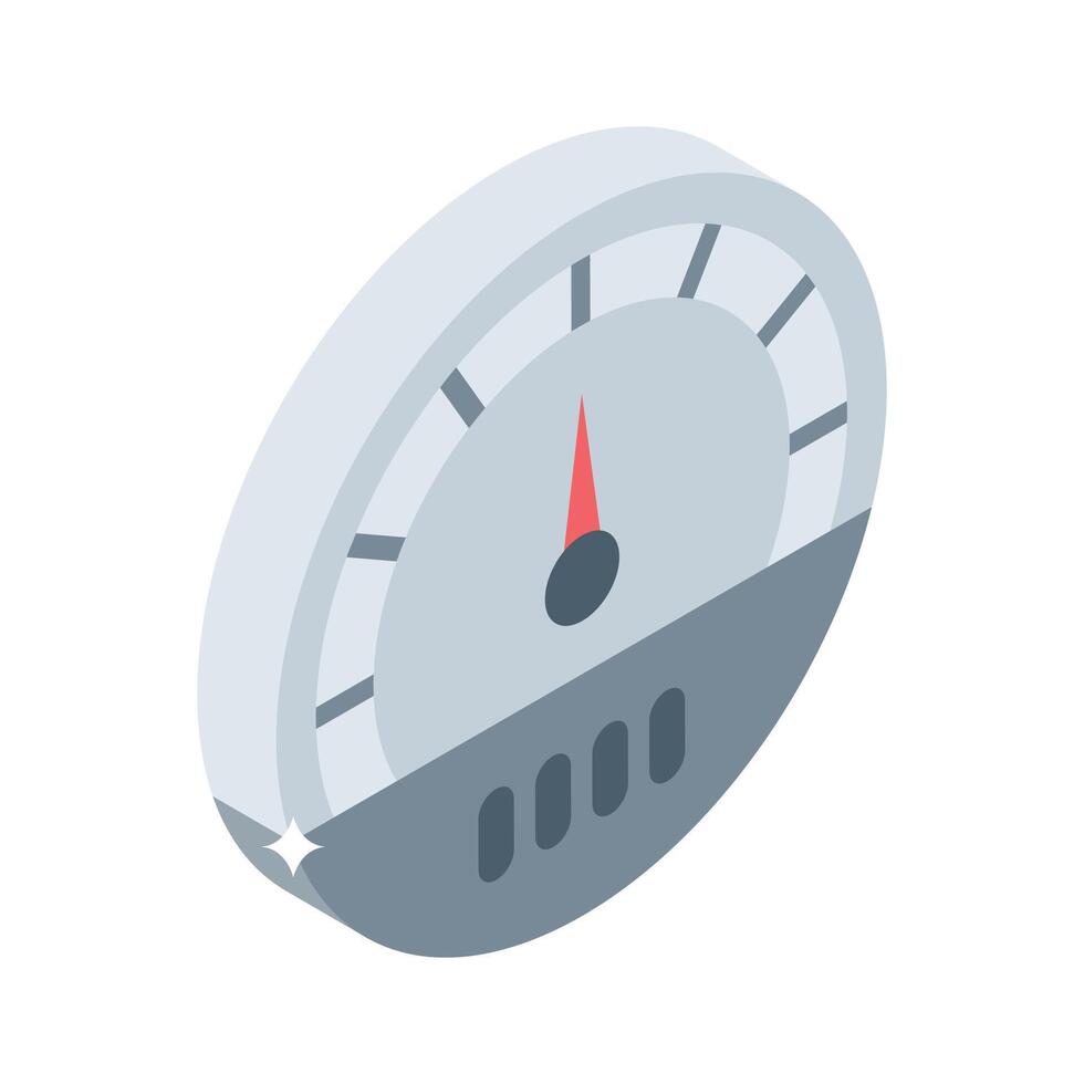 An impressive isometric icon displaying performance tracking vector